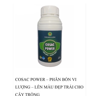 COSAC POWER PHÂN BÓN LÁ VI LƯỢNG LÊN MÀU ĐẸP TRÁI TĂNG NGỌT CHO CÂY TRỒNG 500ml