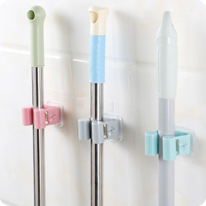 Móc Treo Chổi, Móc Dán Tường Giữ Cây Lau Nhà Chịu Lực 5kg