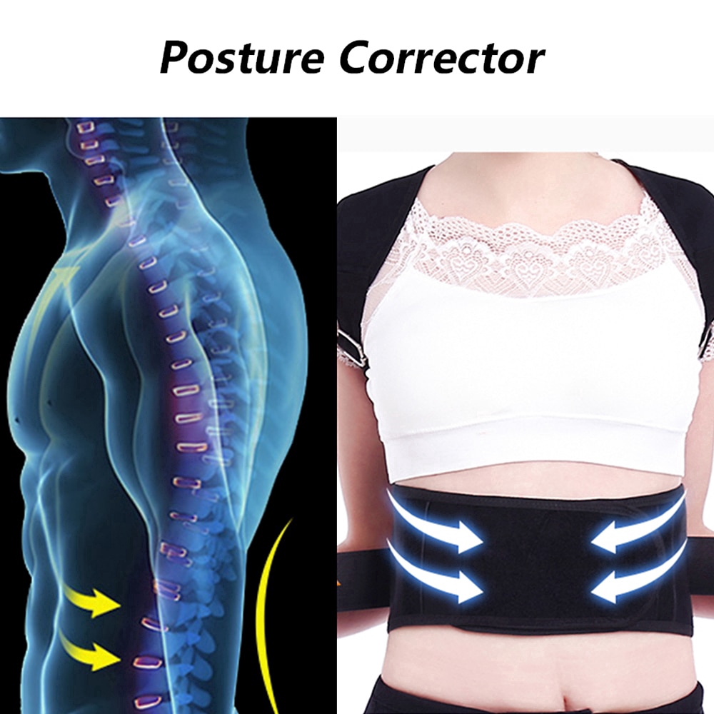 2020 Back Waist Posture Corrector Adjustable Adult Correction Belt Waist Trainer Shoulder Lumbar Brace Spine Support Belt Vest | BigBuy360 - bigbuy360.vn