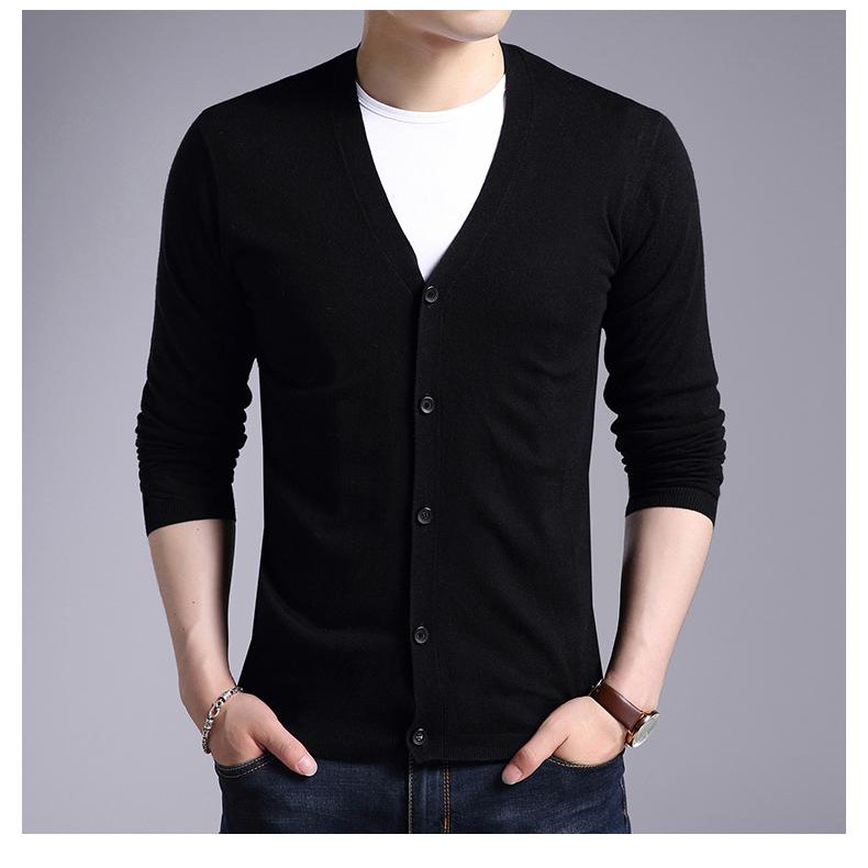 Áo khoác cardigan nam cao cấp phong cách zonado zcd01 (đen)