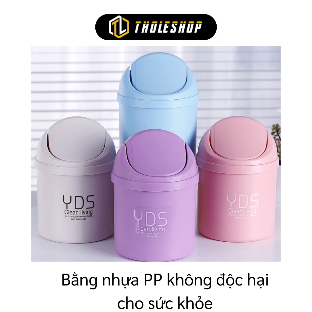 [SGD] Thùng Rác Mini - Thùng Đựng Rác YBS Nắp Lật Kích Cỡ Nhỏ Để Bàn Loại Tốt 9268