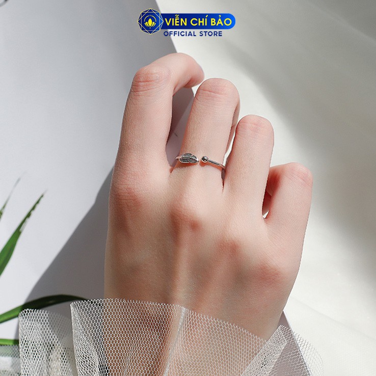 Nhẫn bạc nữ họa tiết lông vũ chất liệu bạc 925 thời trang phụ kiện trang sức nữ thương hiệu Viễn Chí Bảo N400129