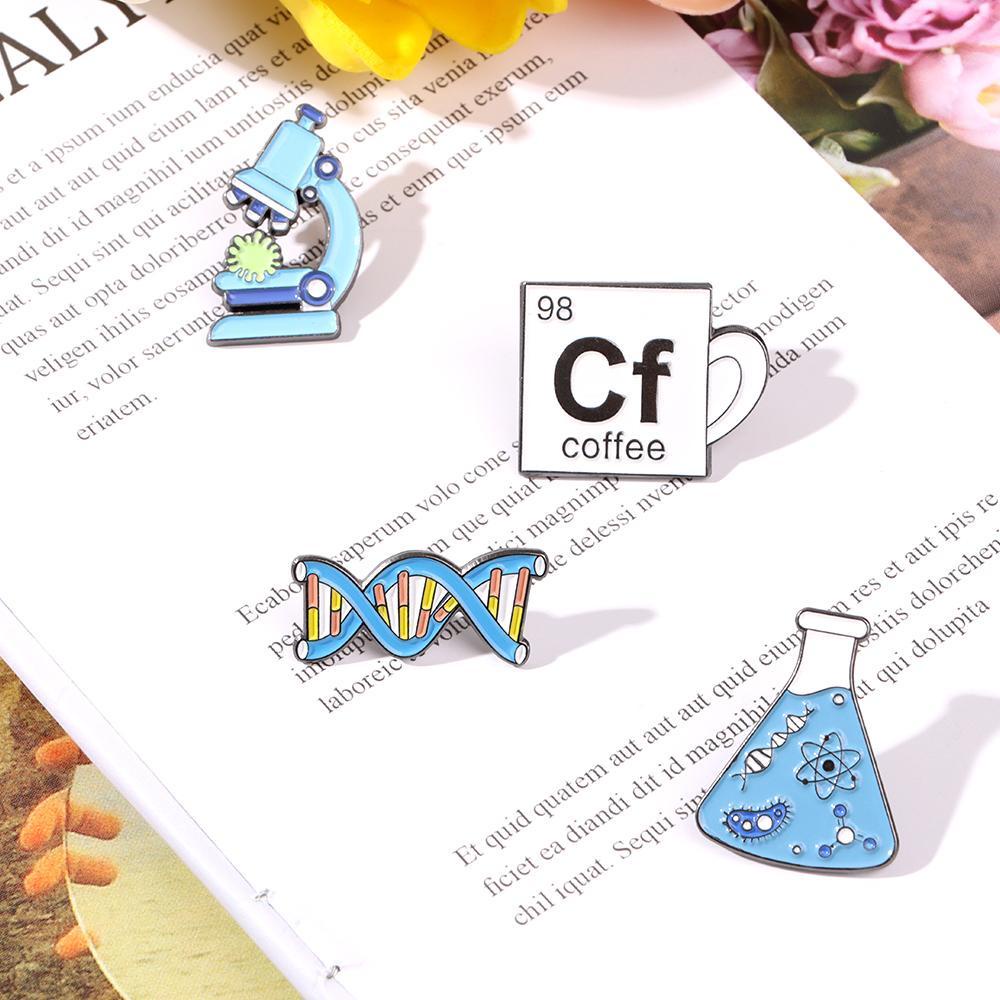 CACTU Ghim Cài Áo Hình Kính Hiển Vi Phân Tử Hóa Học