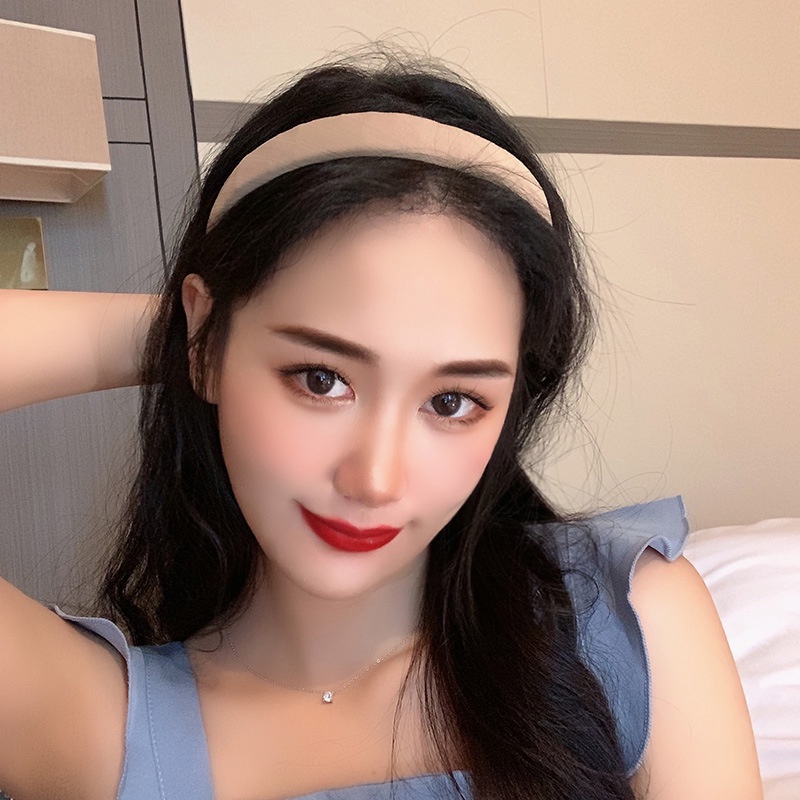 Băng Đô Cài Tóc Bằng Vải Flannel Mềm Mại Nhiều Màu Sắc Phong Cách Hàn Quốc