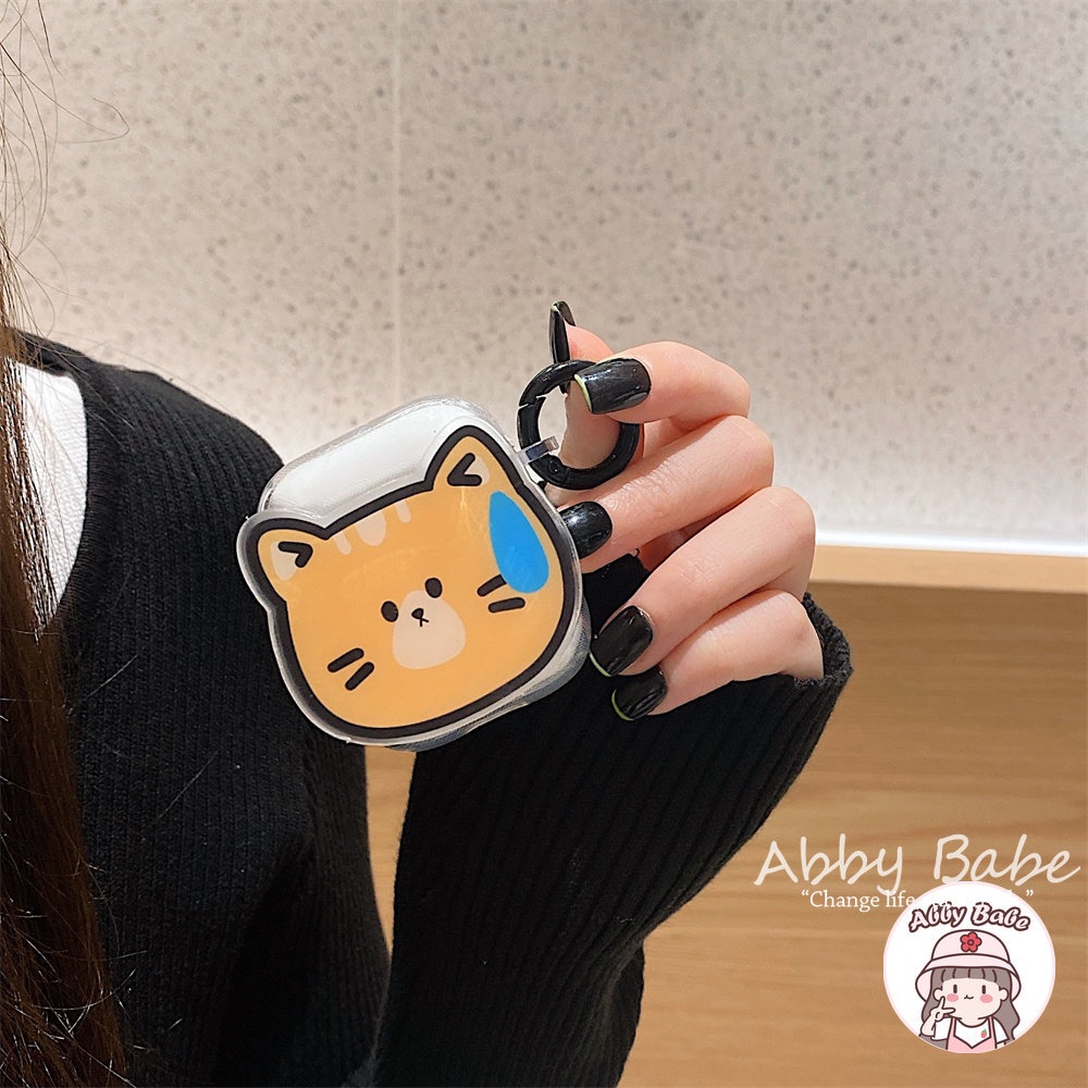 Vỏ Bảo Vệ Hộp Sạc Tai nghe không dây Airpods 1 / 2 / pro Bằng TPU Mềm Trong Suốt Hình Chú Thỏ corgi Dễ Thương