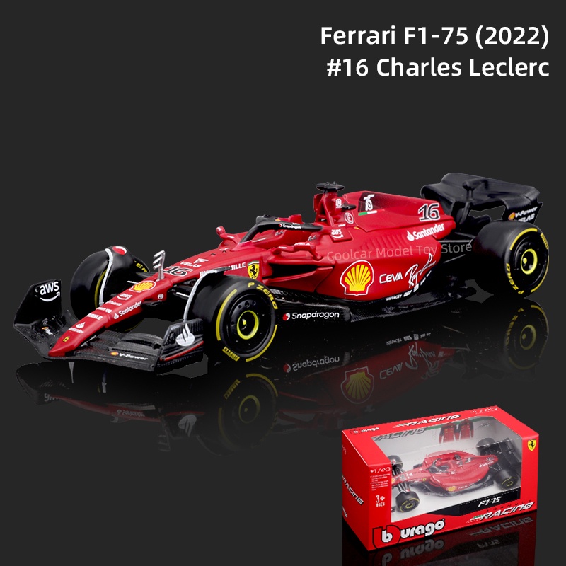 Xe Hơi Ferrari F1-75 2022 Tỉ Lệ 1: 43 Bburago #16 #Mô Hình Xe Đua Công Thức 55 F1 Chân Thật
