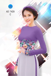 Vải áo dài chấm bi
