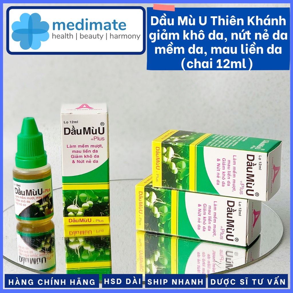 Dầu Mù U Thiên Khánh giảm khô da, giảm nứt nẻ, mau liền da (chai 12ml)