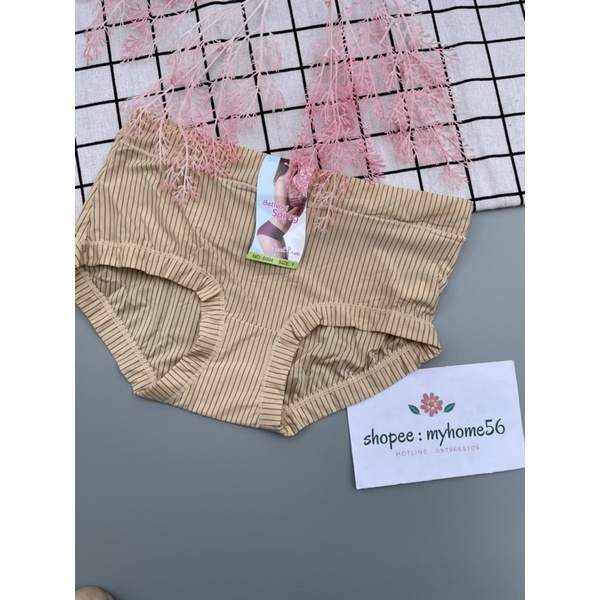 10 Quần lót su kẻ cạp cao ôm bụng fom 50-60kg