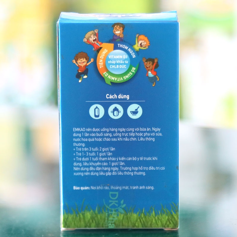 EMKAO – Giúp bổ sung vitamin D3, giúp phát triển xương, răng, ngăn ngừa còi xương, chậm lớn (50ml)