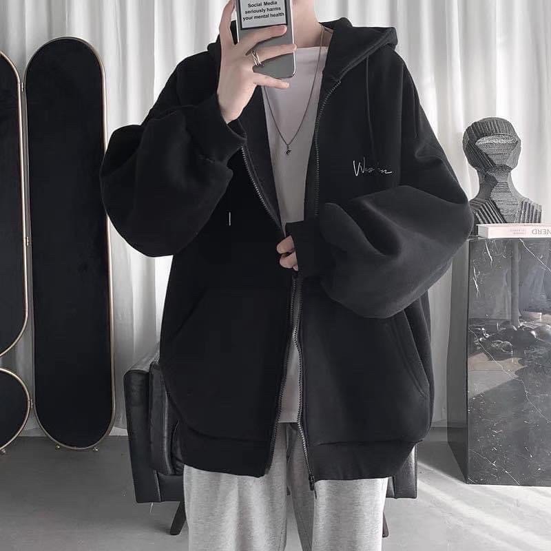 Áo Khoác Dây Kéo WASHION❤️/ Áo Hoodie Zip Unisex Nam/Nữ Form rộng (Chất nỉ lót bông mịn ấm cực đẹp)❤️[FREESHIP] | BigBuy360 - bigbuy360.vn