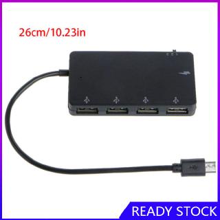 FL【COD Ready】Hub sạc 4 cổng micro USB OTG đa năng cho điện thoại, máy tính bảng Windows, Android