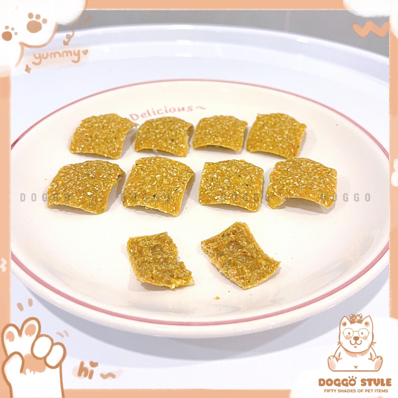 Treat Bánh Thưởng Cho Chó Và Mèo Bánh Chuối Cà Rốt Sấy Khô DOGGOSTYLE Homemade Sạch Răng Cung Cấp Chất Xơ