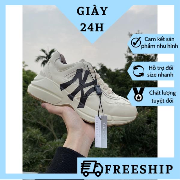 (FREESHIP + ẢNH THẬT 1.1) Giày Gucci NY đen Box xanh Full PK