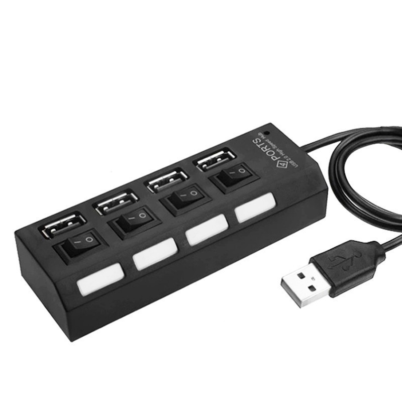 [flash sale] Bộ chia USB từ 1 cổng usb ra 4 cổng usb ,có công tắc led [giá gốc]