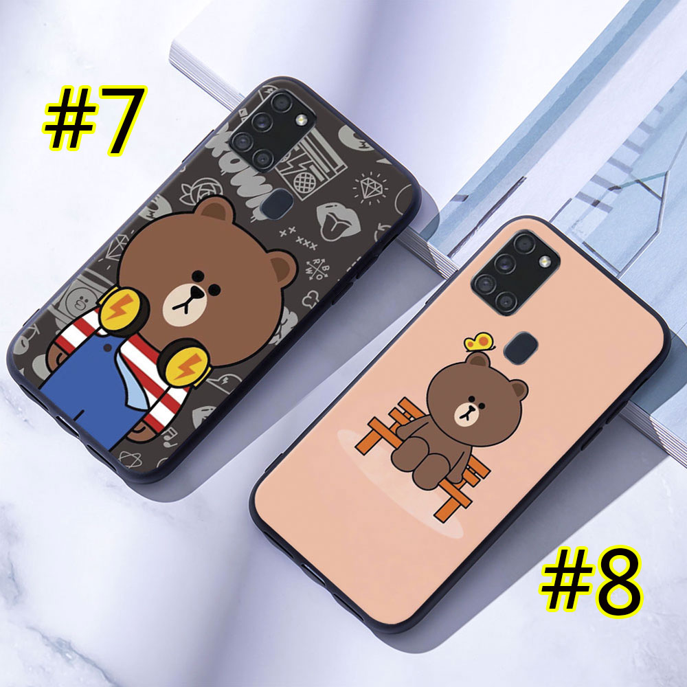 Ốp Lưng Samsung Galaxy A11 A21 A21S A31 A51 A71 Vỏ hộp silicon mềm gấu nâu