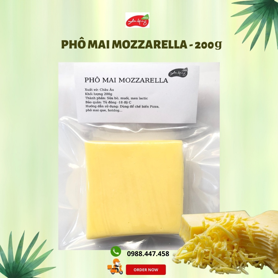 Phô mai Mozzarella - túi - 200g