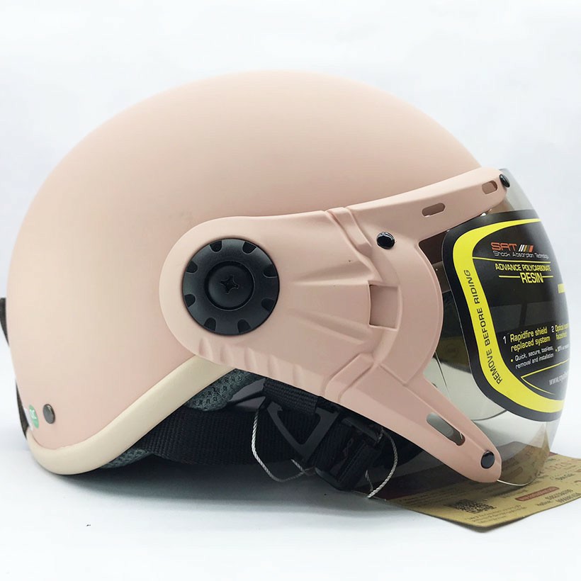 Mũ bảo hiểm asia MT-105K có kính nửa đầu 3 lớp lót đủ màu bảo hành 12 tháng