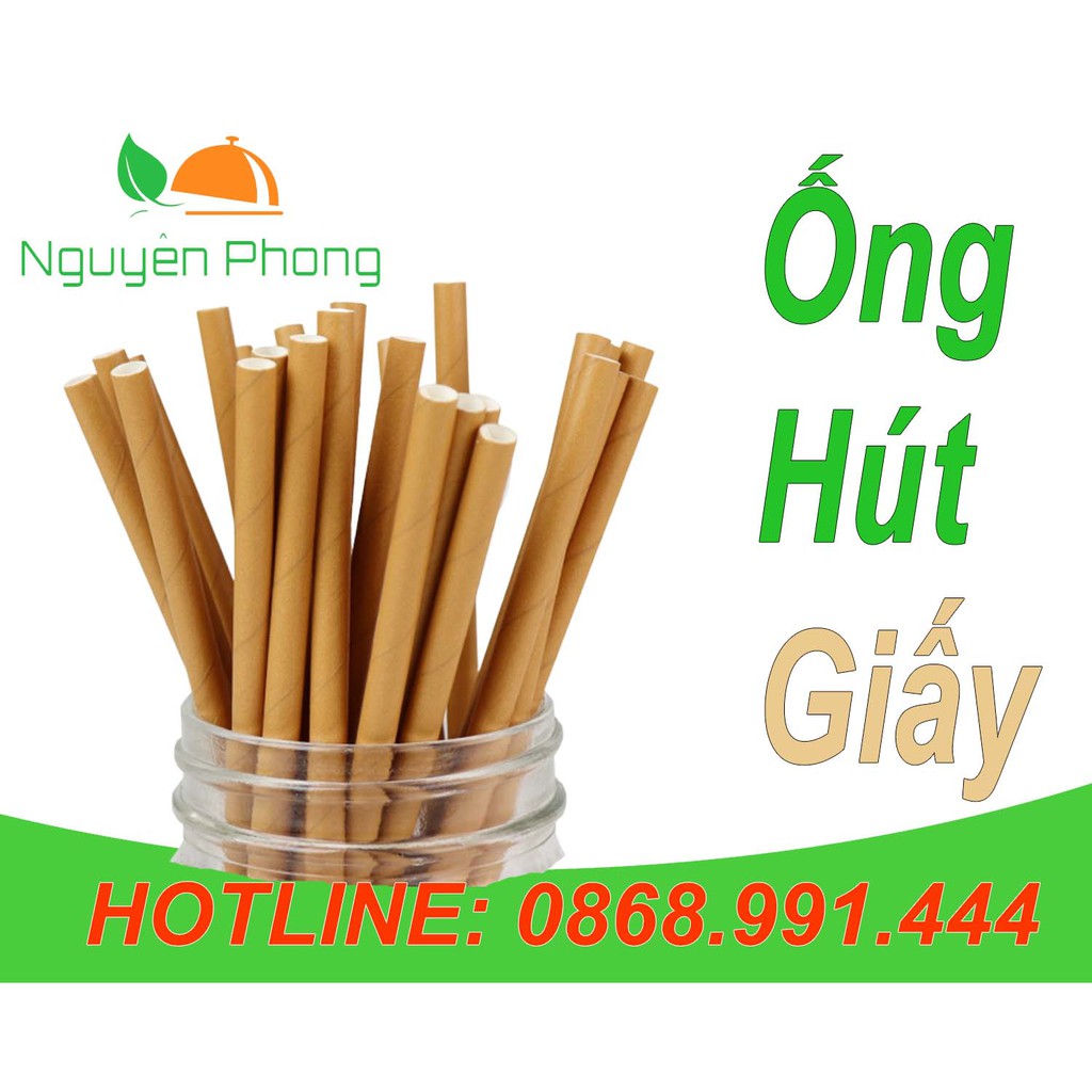 100 ống hút giấy nâu 6mm dùng uống trà, sinh tố, kem, nước ngọt | BigBuy360 - bigbuy360.vn