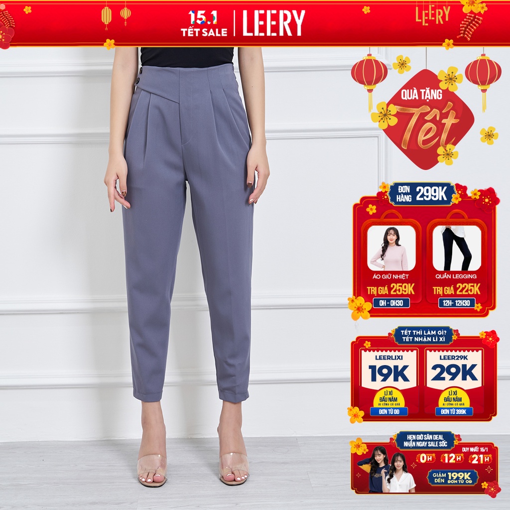 Quần công sở nữ size đại thanh lịch, hàng thiết kế QD19 - LEERY