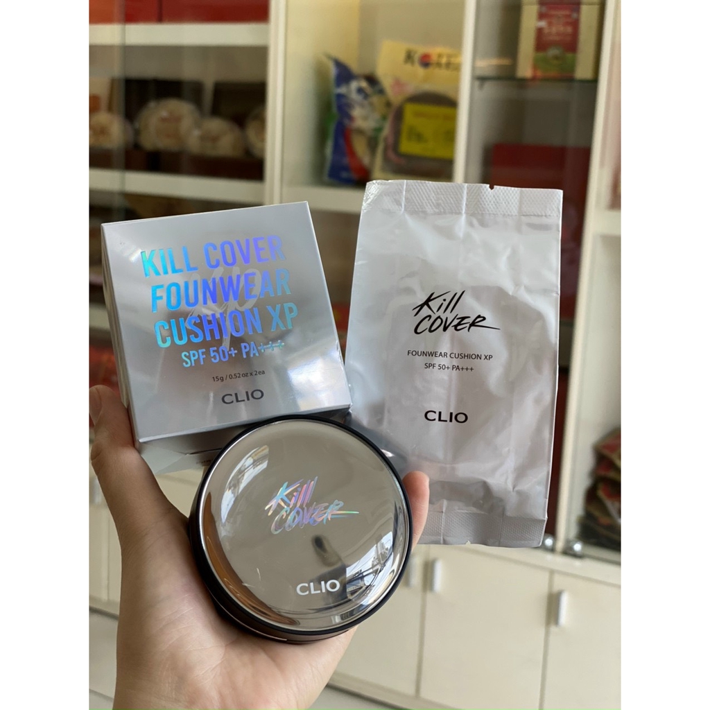 Phấn nước clio kill cover founwear glow glow fitting cushion 15g+ tặng kèm - ảnh sản phẩm 9