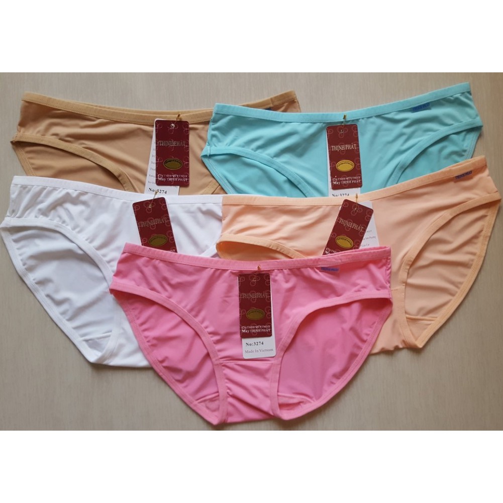 Quần lót nữ coton cao cấp Thịnh Phát size 45kg - 58kg - Set 5 cái