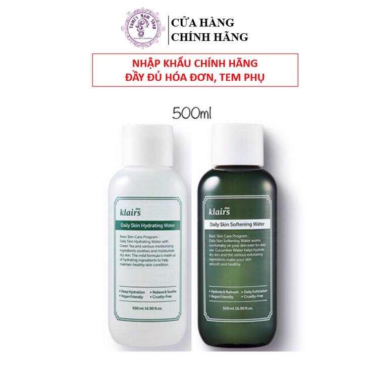 Nước cân bằng Klairs Daily Skin Water 500ml