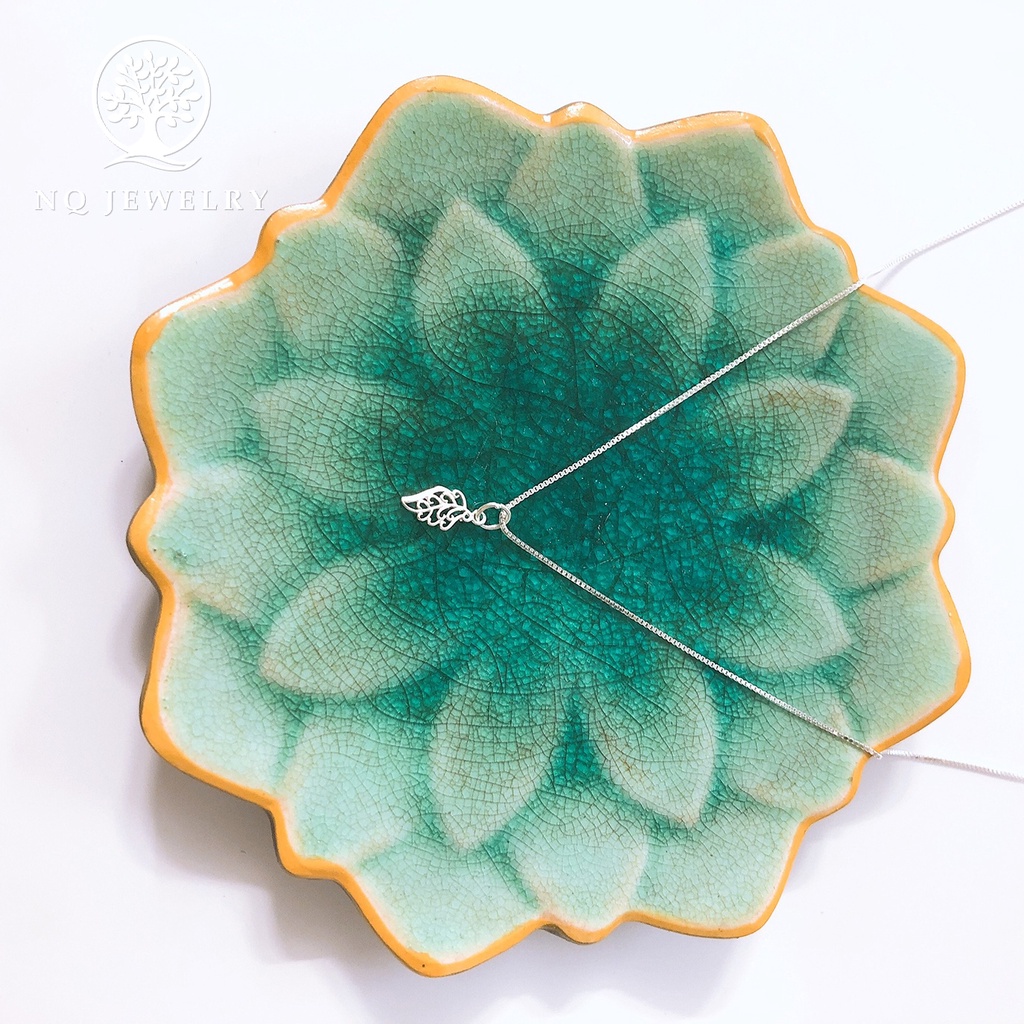 Dây chuyền bạc mặt chiếc lá - NQ Jewelry