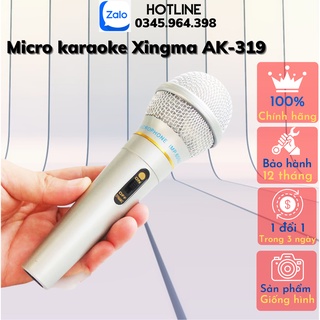Mic Hát Karaoke Jack 6.5mm - Micro Có Dây Hát Karaoke XINGMA AK-319 Chống Hú, Chống Ù, Chống Rít - Hàng Cao Cấp, Giá Rẻ