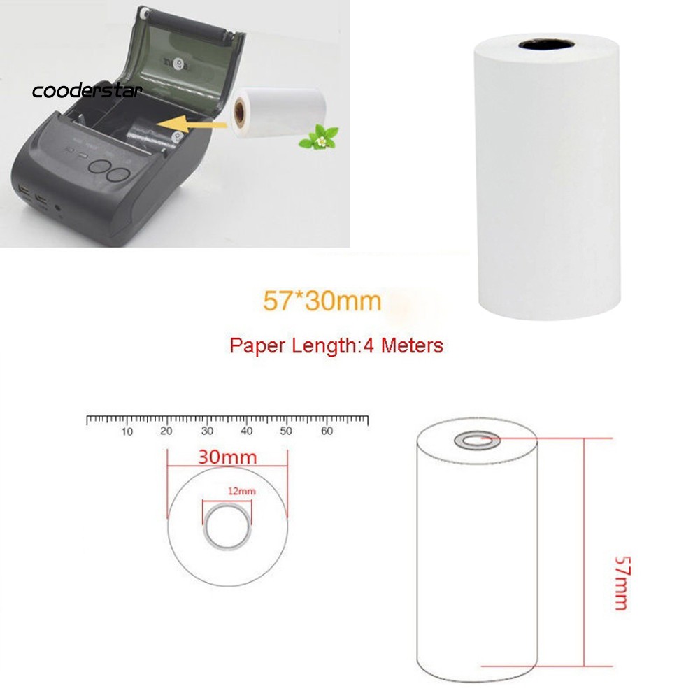 Set 12 cuộn giấy in nhiệt 57x30mm dùng cho thiết bị in hóa đơn