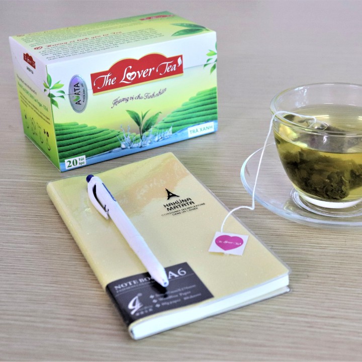 TRÀ XANH TÚI LỌC The Lover Tea - Hộp 20 gói - Chè cao nguyên Mộc Châu cao cấp