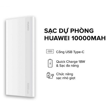 Sạc dự phòng Huawei 10000mAh sạc nhanh 18w CP11QC