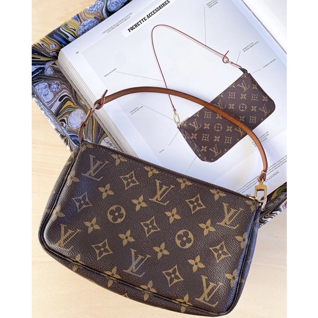 Túi Lv pochette 2 dây kẹp nách size 22 fullbox Loại ĐẸP