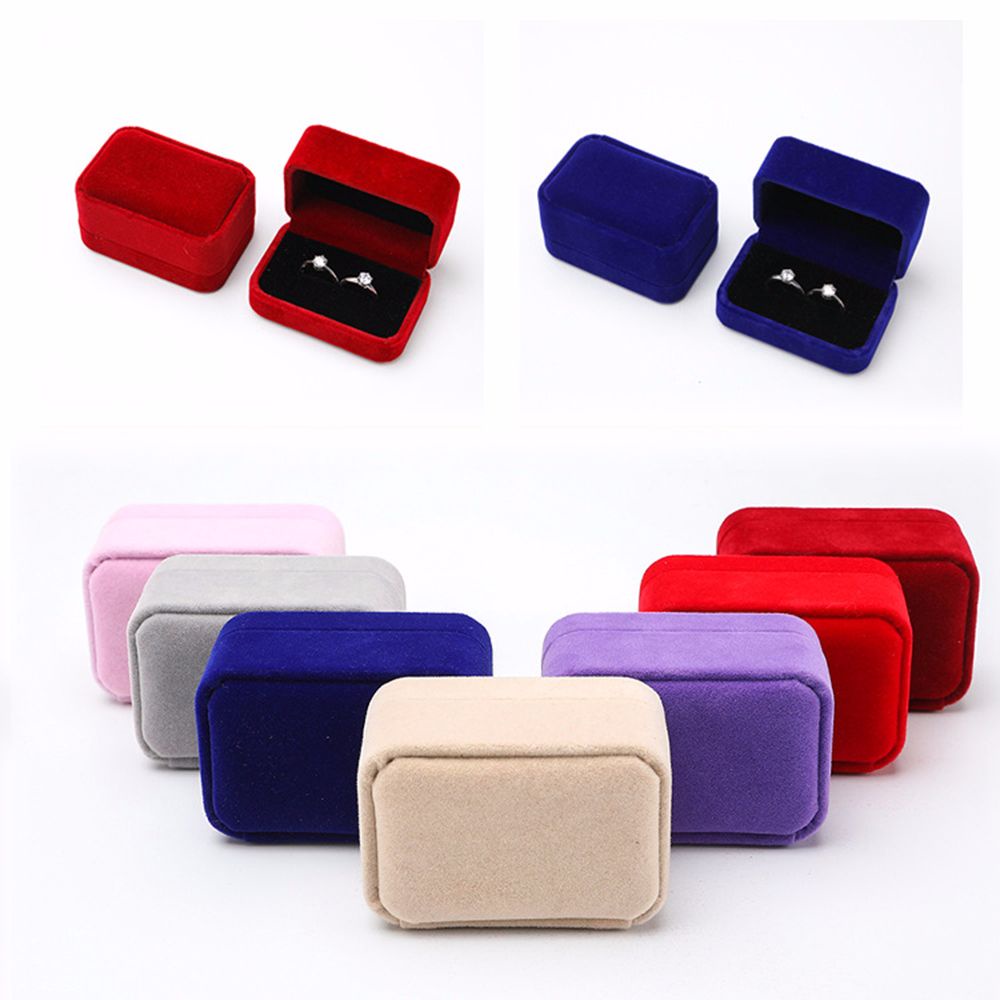 Hộp Đựng Trang Sức Bằng Vải Nhung Sang Trọng Chất Lượng Cao Nhiều Màu Sắc