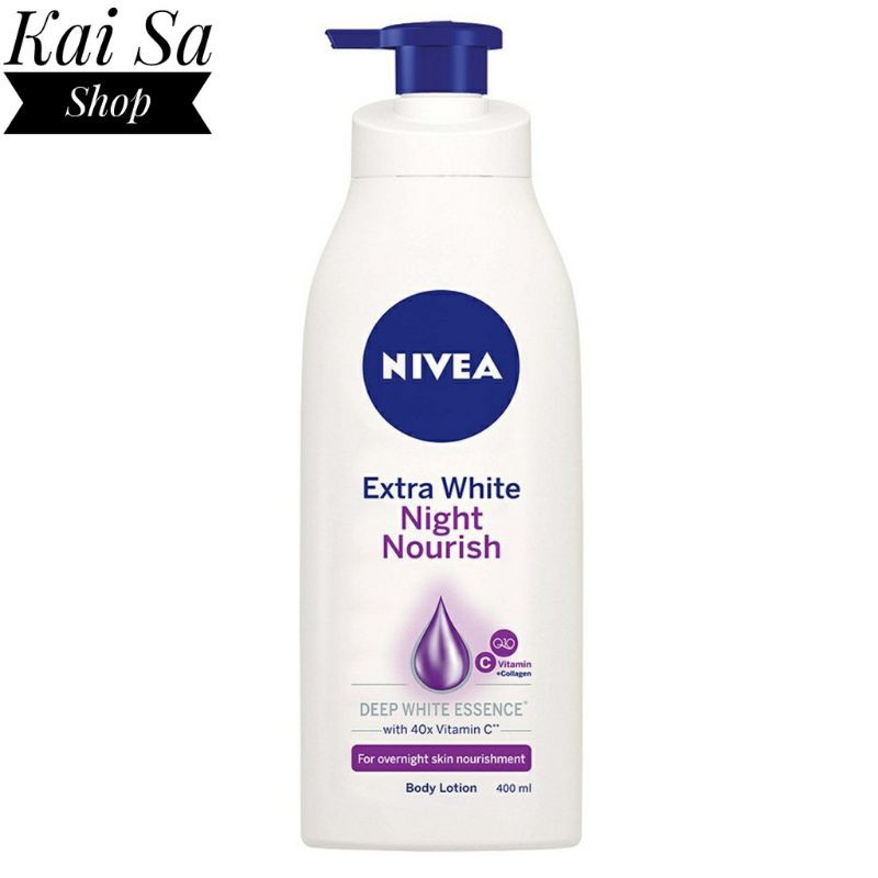 SỮA DƯỠNG THỂ NIVEA - Extra White Night Nourish Body Lotion 400ml ( ĐÊM )