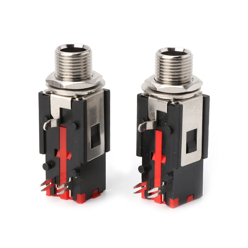 Bộ 5 Đầu Nối Jack Cắm Tai Nghe 6.35mm 1 / 4 2Pin Female o Cho Điện Thoại