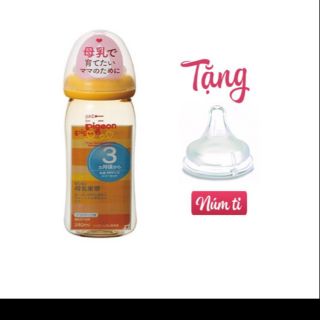 Bình sữa pigeon loại 160ml/240ml cổ rộng nội địa