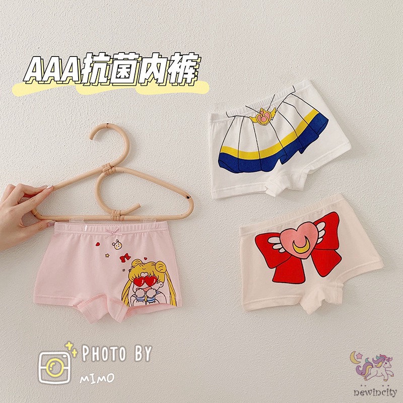 Set 3 quần lót hoạ tiết hoạt hình cho bé gái