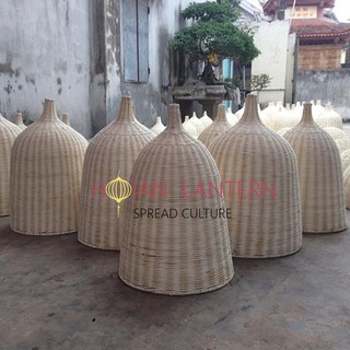 Đèn lồng mây tre đan kiểu mây cổ chai