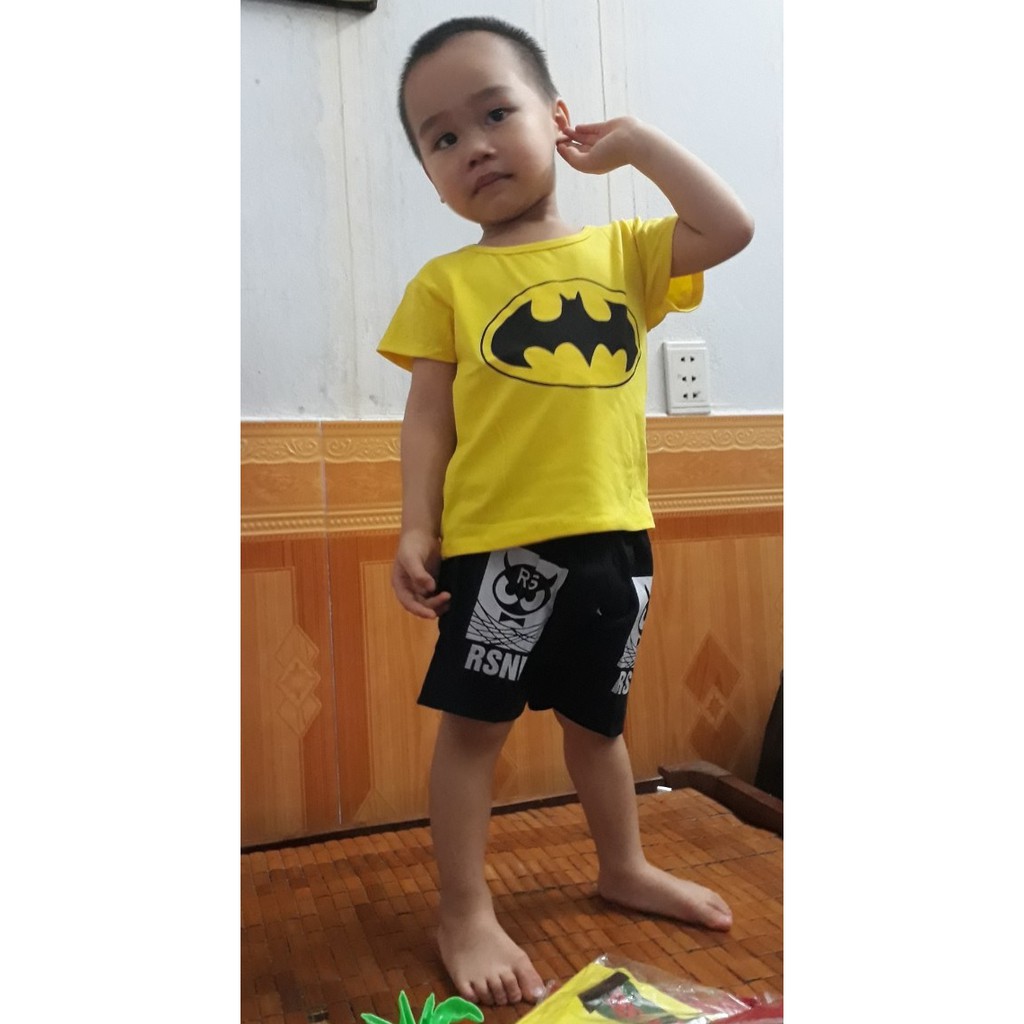 [CHẤT CHƠI NGƯỜI DƠI Bộ áo phông cho bé trai 8-18kg( 1-5 tuổi)