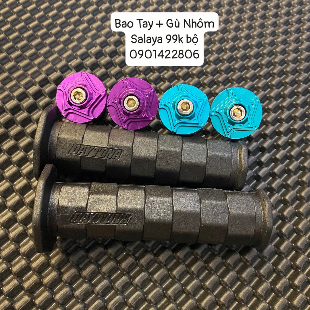 Bộ bao tay kèm gù nhôm màu titan gắn mọi loại xe