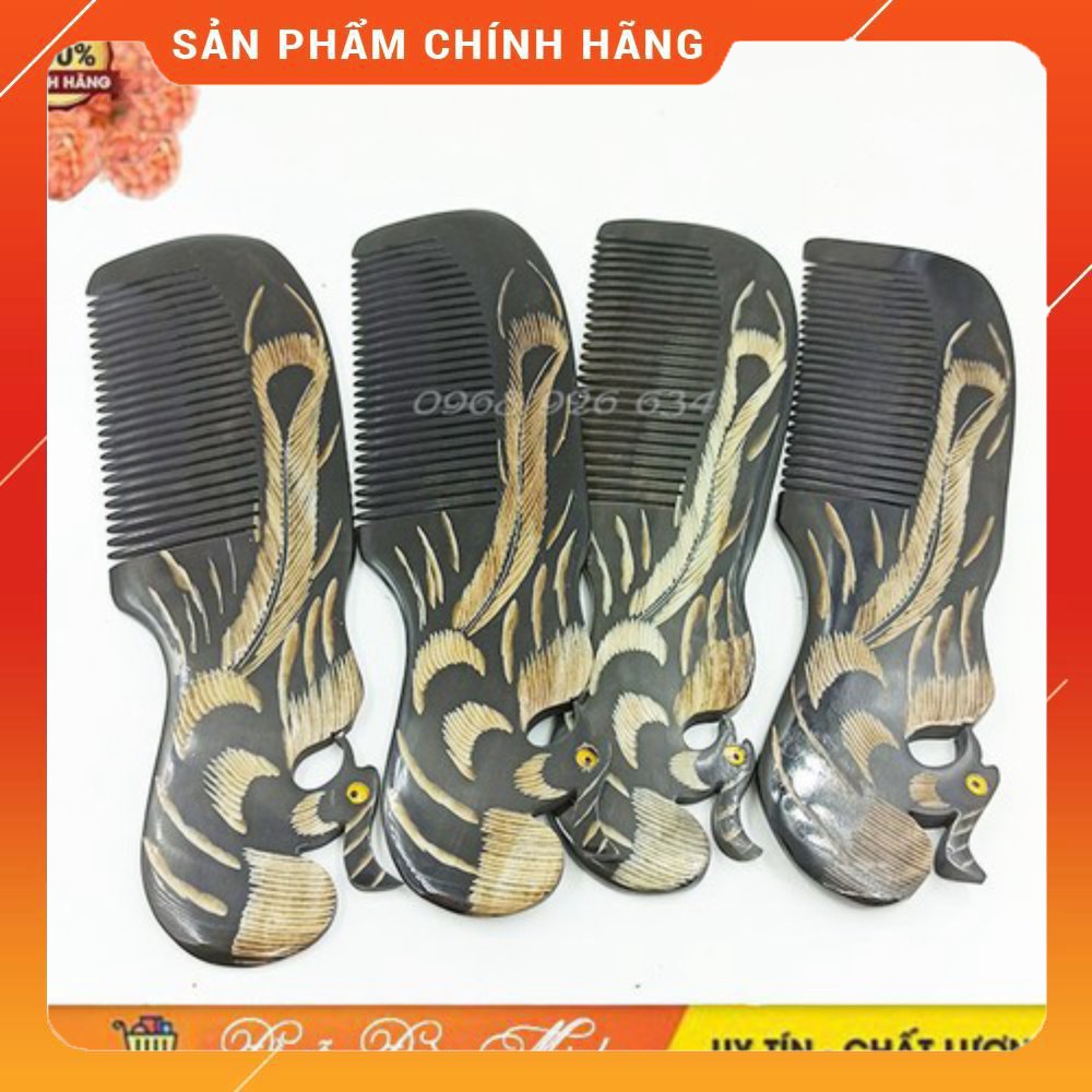 Lược chải tóc Sừng phượngFREESHIP Lược chải đầu sừng đen cao cấp [Hot]