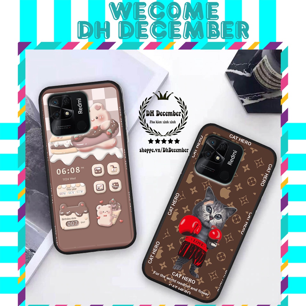 Ốp lưng Xiaomi REDMI 10C in hình 3D GẤU HỒNG-GẤU BE3R -XINH XẺO CỰC ĐẸP