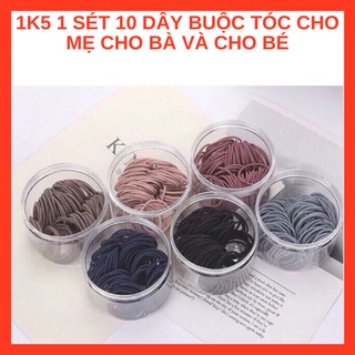 1k5  1 Sét 10 dây buộc tóc cho mẹ cho bà và cho bé