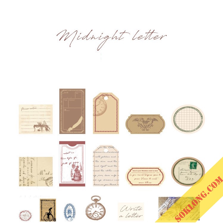 Bộ 30 nhãn tag kèm hoa khô/ dây gai vintage , sticker trang trí bullet journal, sổ tay STI30