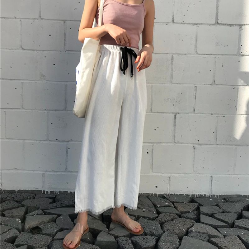 Áo Hai Dây Dệt Kim Cổ Chữ U Màu Sắc Ngọt Ngào Phong Cách Hàn Quốc Cho Nữ