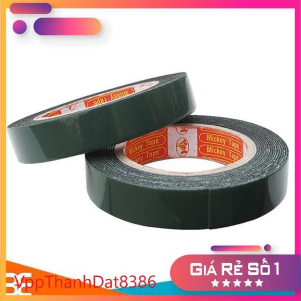 (Sale)  Băng dính xốp xanh 2 mặt siêu dính