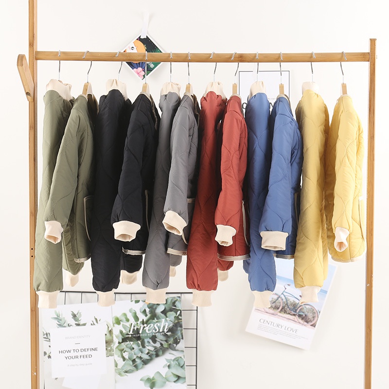 Set áo khoác đệm cotton và quần dài 80-130cm giữ ấm mùa đông dành cho bé