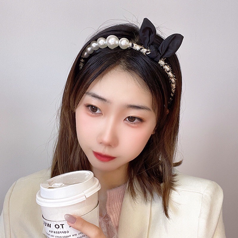 băng đô nơ đính ngọc xinh xắn