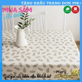 Khăn trải bàn Lá nhỏ viền ren (đủ kích thước) - B04